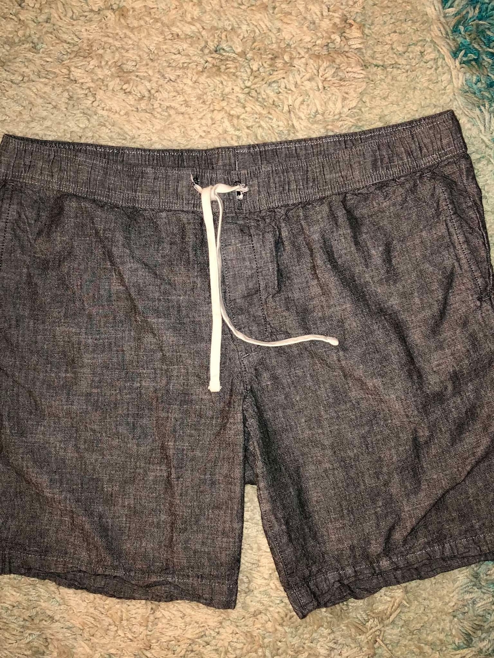 Banana Republic linen-blend / chambray drawstring deck shorts